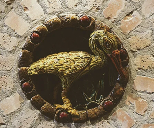 art installation of a bird at the credit human headquarters in san antonio 